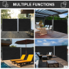 3x1.8M Retractable Side Awning Screen Fence Patio Privacy Divider Black - Image 6