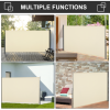 3x1.6M Retractable Side Awning Screen Fence Patio Privacy Divider Cream - Image 6