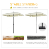 Aluminium Sun Umbrella Parasol Patio Garden Tilt 2M x 1.25M - Image 6