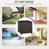 Tempered Glass Top Outdoor Garden Rattan Side Table - Image 6