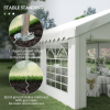 Gazebo Marquee Party Tent, Steel Frame-White - Image 6