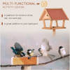Wooden Bird Feeder Stand for Garden Pre-cut Weather Resistant 49 x 45 x 139cm - Image 6