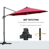 255cm Patio Parasol Market Table with Push Button 18 Sturdy Ribs - Image 6