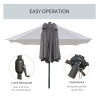 Garden Parasol 4.4m Double-Sided Sun Umbrella Patio Sun Shade LED Solar Light - Image 6