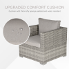 Outdoor Patio Furniture Single Rattan Sofa Chair Padded Cushion - Image 6