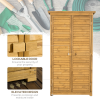 Wooden Garden Storage Shed Unit, 3-Tier Shelves Tool Cabinet Organizer - Image 6