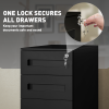 Vinsetto Lockable Mobile Filing Cabinet w/ 3 Drawers 30 x 43.5 x 60 cm - Image 6