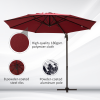 3m Cantilever Aluminium Frame Outdoor Garden Parasol - Image 6