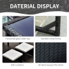 5 PCs Rattan Garden Furniture Wicker Weave Sofa Set Dining Table Chair Footrest - Image 6