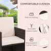 9PC Rattan Garden Furniture Set 8 Wicker Dining Chairs Footrest Table - Image 6
