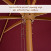 3x2m Wooden Patio Parasol Umbrella - Image 6