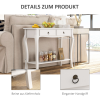Console Table Storage Display Desk W/ 2 Drawers-Ivory White - Image 6
