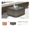 Rattan Wicker Patio Coffee Table Ready to Use Outdoor Furniture - Image 6