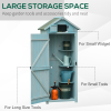 Garden Shed Vertical Utility 3 Shelves Wood Tool Storage Unit Cabinet - Image 6