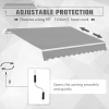 Window Awning Canopy Garden Shelter Sun Shade UV Blocker Aluminium Frame 3 x 2m - Image 6