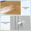 Outdoor Garden Roofed Metal Storage Shed Tool Box Ventilation & Sliding Doors - Image 6