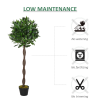 2 Artificial Topiary Bay Laurel Ball Trees Nursery Pot for Indoor Outdoor Decor - Image 6