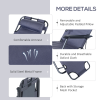 2 in 1 Sun Lounger Folding Reclining Chair Camping Adjustable Back & Pillow - Image 6
