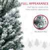 HOMCOM 6' Artificial Christmas Tree with Flocked Tips, LED Lights, Decoration - Image 6