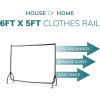 Extra Heavy Duty 6ft Long x 5ft Tall Clothes Rail In Black - Image 3