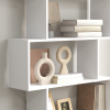 Particle Board 6-Tier Asymmetrical Shelving Unit White - Image 7