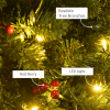 5FT Prelit Artificial Pencil Christmas Tree Warm White LED Red Berry Green - Image 7