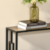 Industrial Console Table Desk with Metal Frame Rustic Brown Black - Image 7