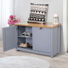 MDF Rustic 4-Compartment Storage Cabinet Grey - Image 7