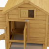 Small Chicken Coop Hen Cage Nesting Box Outdoor Run Wood Color 150.5 x 54 x 87cm - Image 7