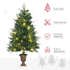 1.2m 4ft Christmas Tree Entrance 750 Tips Pre-lit Tree 80 LED with Vase Base - Image 7