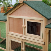 Wooden Rabbit Hutch Bunny Cage Guinea Pig House w/ Slide-out Tray Outdoor Run - Image 7