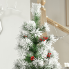 5ft Indoor Christmas Tree Artificial Berry Xmas Deco Metal Stand and 184 Tips - Image 7