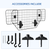 Dog Guard for Car Boot Adjustable Mesh Barrier Pet Headrest, 90-120W x 40.5H cm - Image 7