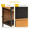 Wooden Metal Rabbit Hutch Pet House Bunny w/ Slide-Out Tray Outdoor Light Yellow - Image 7