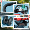 Pet Stroller No-Zip Foldable Travel Carriage with Brake Basket Adjustable Canopy - Image 7