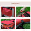 Folding Pet Carrier Bag Soft Portable Cat Travel Cage, 60x42x42 cm, Red - Image 7