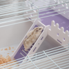 Two-Tier Hamster Cage Gerbil Haven w/Exercise Wheel, Water Bottle, Ladder, White - Image 7
