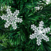 4FT Green Fibre Optic Artificial Christmas Tree LED Snowflakes Fireproofing - Image 7