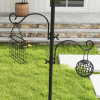 Bird Feeding Station Kit Wild Bird Feeder Pole w/ 6 Hooks 4 Hanging Feeders - Image 7