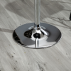 Modern Adjustable Counter Bar TableBlack and Silver Frame - Image 7