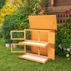 2-tier Rabbit Hutch Small Animal Wooden Bunnies House Outdoor Backyard 2 Sizes - Image 7