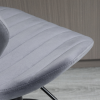 Set of 2 Velvet-Touch Fabric Adjustable Swivel Chairs with Footrest, Grey - Image 7