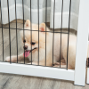 Freestanding Folding Pet Gate 4 Panels Dog Puppy Barrier with Support Feet - Image 7
