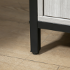 Sideboard, Steel Frame 2 Doors and Adjustable Shelves Light Grey - Image 7