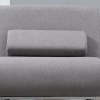 Linen Upholstered Elevated Single Sofa Bed Grey - Image 7