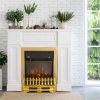 LED Flame Electric Fire Place 2000W Coal Burning Effect Heat-Golden - Image 7