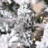 6 Feet Prelit Artificial Snow Flocked Christmas Tree Warm LED Light Green White - Image 7