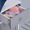 kleankin MDF 2-Drawer Bathroom Cabinet Bathroom Freestanding Cabinet Grey - Image 7