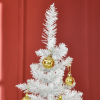 1.8m 6ft Artificial Pine Pencil Slim Christmas Tree with 390 Branch Tips White - Image 7