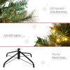 1.5m 5ft Pre-Lit Christmas Tree Artificial Spruce Warm White LED Metal Stand - Image 7
